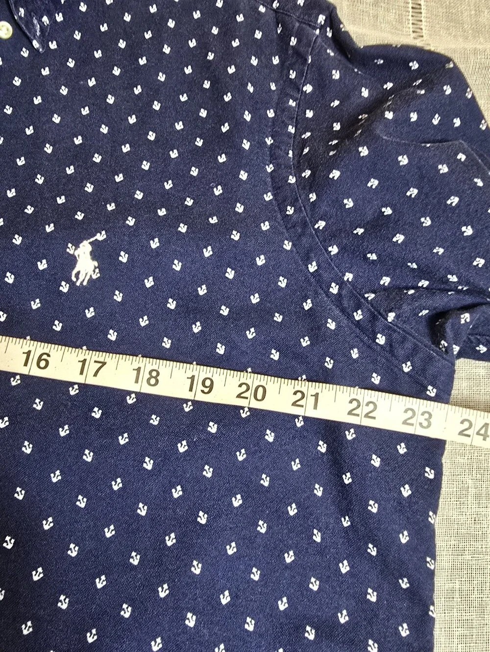 Polo Ralph Lauren Nautical Anchor  Button Down Shirt Large Nautical